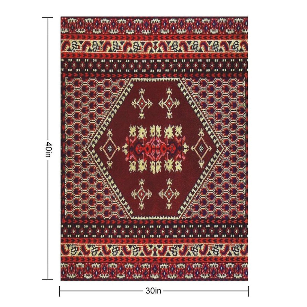 Authentic Moroccan Carpet Machine-washable Throw Blanket