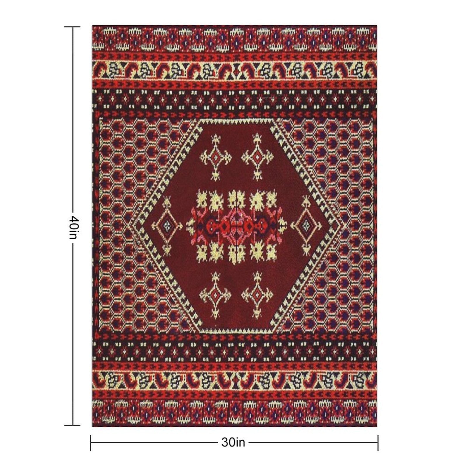 Authentic Moroccan Carpet Machine-washable Throw Blanket