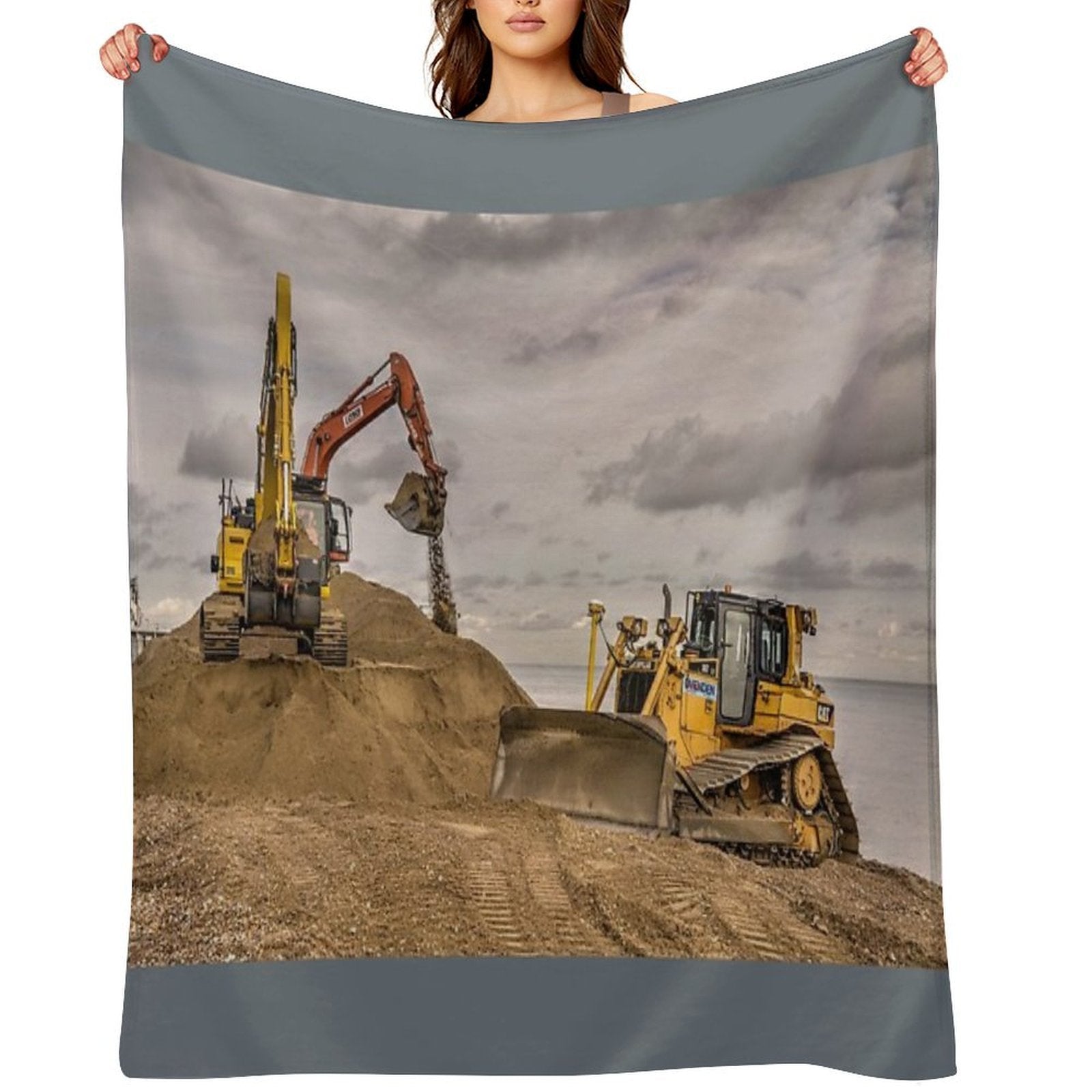Digging And Dozing Anti-pilling Throw Blanket
