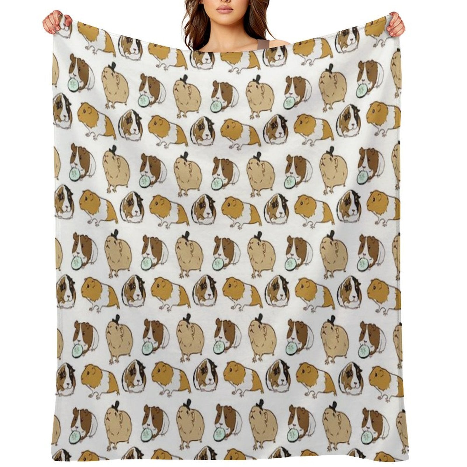 Guinea Pigs Pattern Gift-ready Throw Blanket