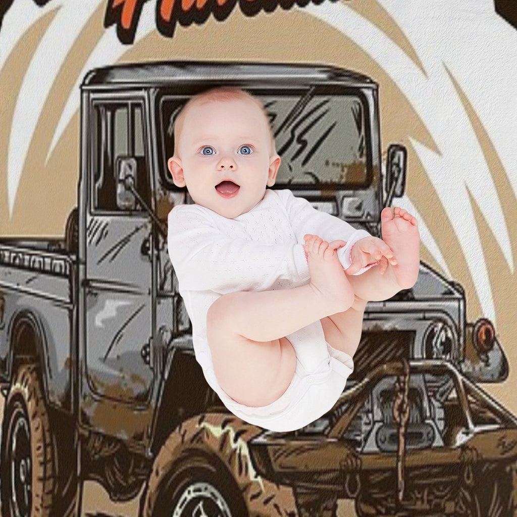 Toyota Land Cruiser FJ45 Pickup Velvety-soft Throw Blanket