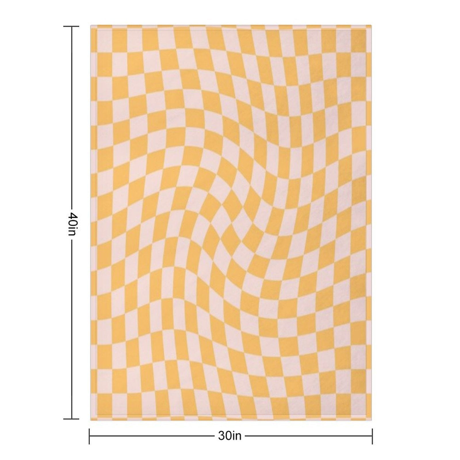 Check I - Yellow Twist Quick-dry Throw Blanket