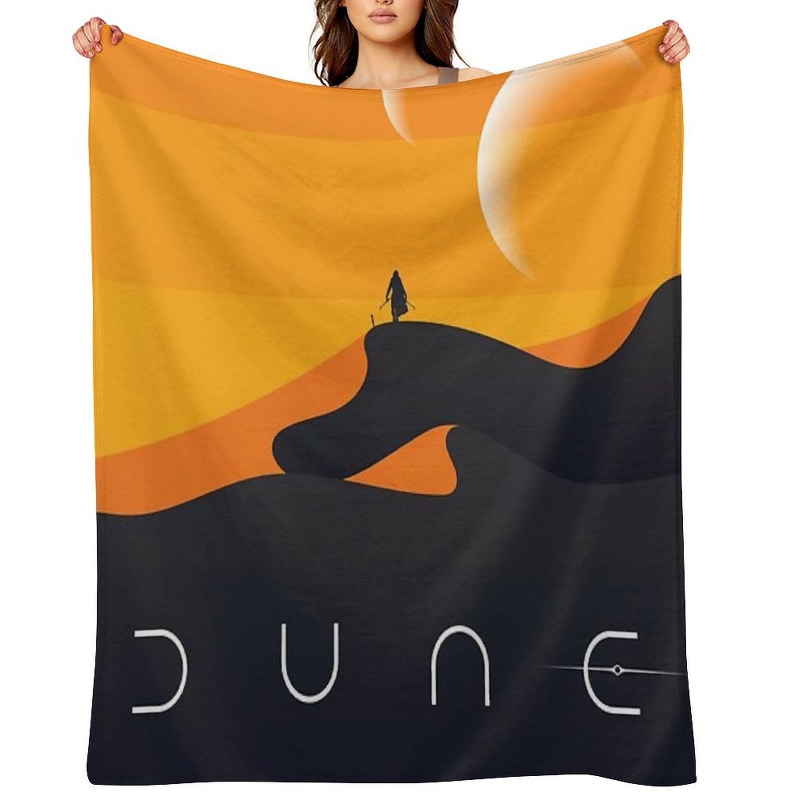Dune 2021, Arrakis Poster Eco-conscious Throw Blanket