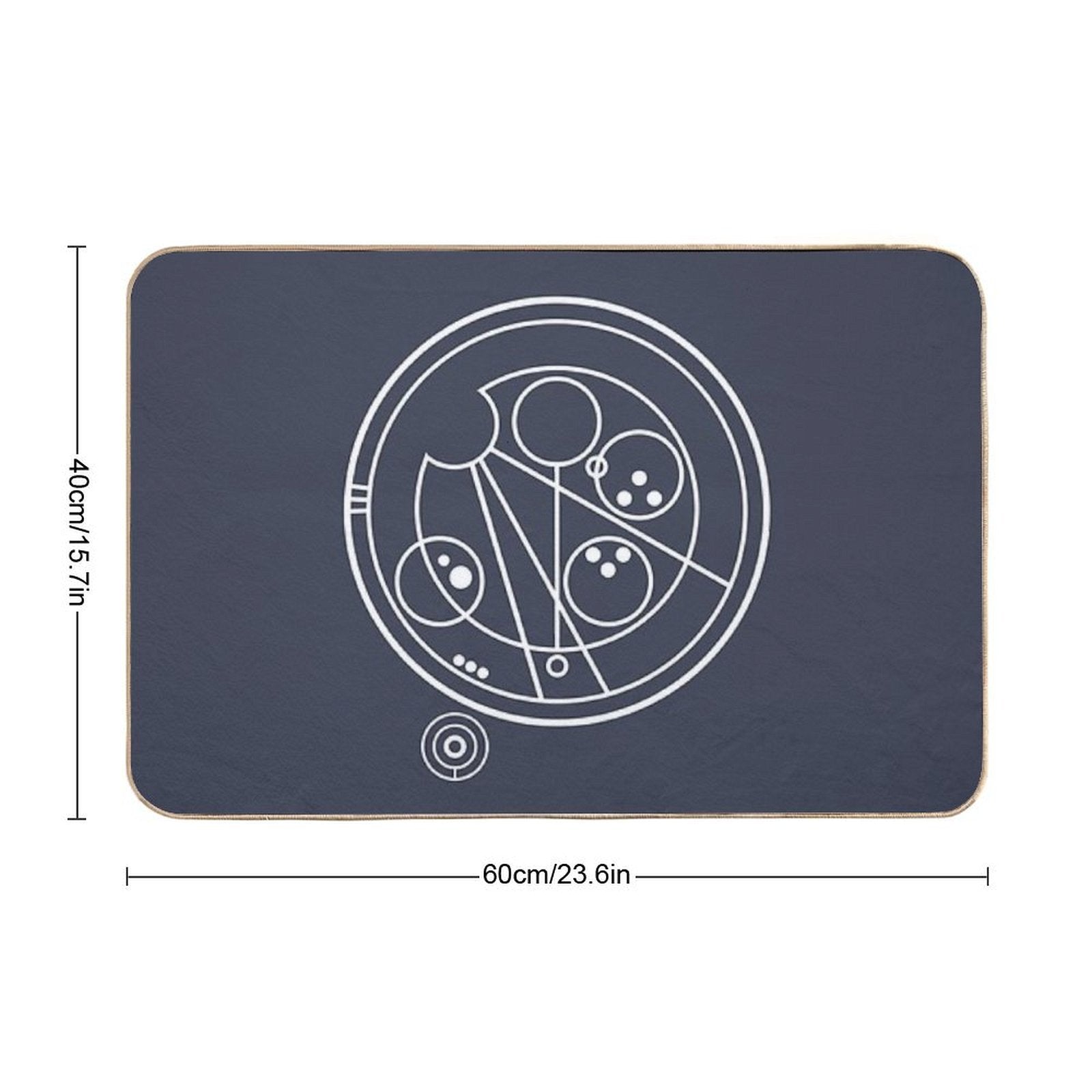 Allons-y! White  Odorless Bath Mat