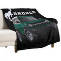 Bronco 6g 6th Gen USA Outter Banks Eruption Green Metallic Murica All-season Throw Blanket