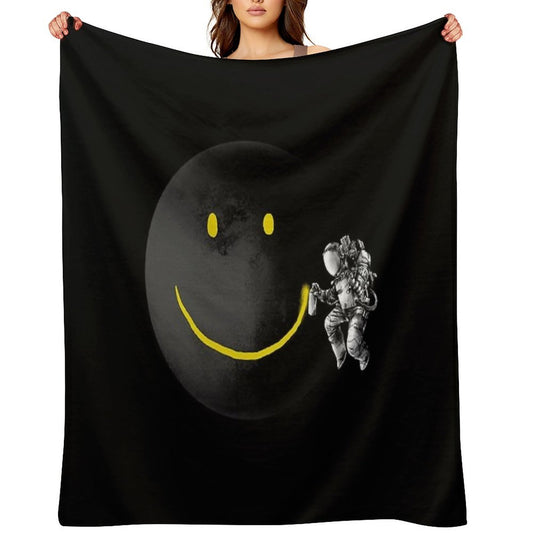 Make A Smile Easy Care Throw Blanket