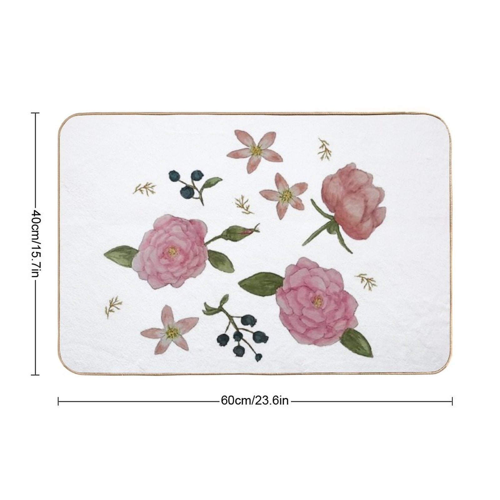 Evie's Flowers  Non-Slip Bath Mat