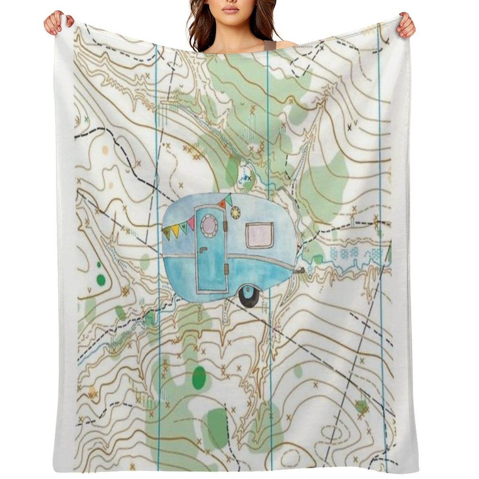 Camper Gift-ready Throw Blanket