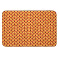 Orange Wave Gradient Retro Pattern  Dirt-Trapping Bath Mat