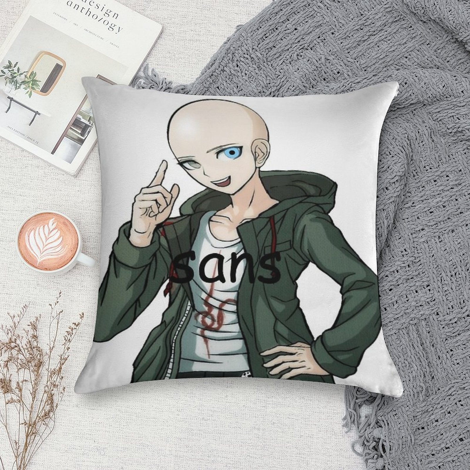 Komaeda Sans Soft Warmth Comfort Throw Pillow