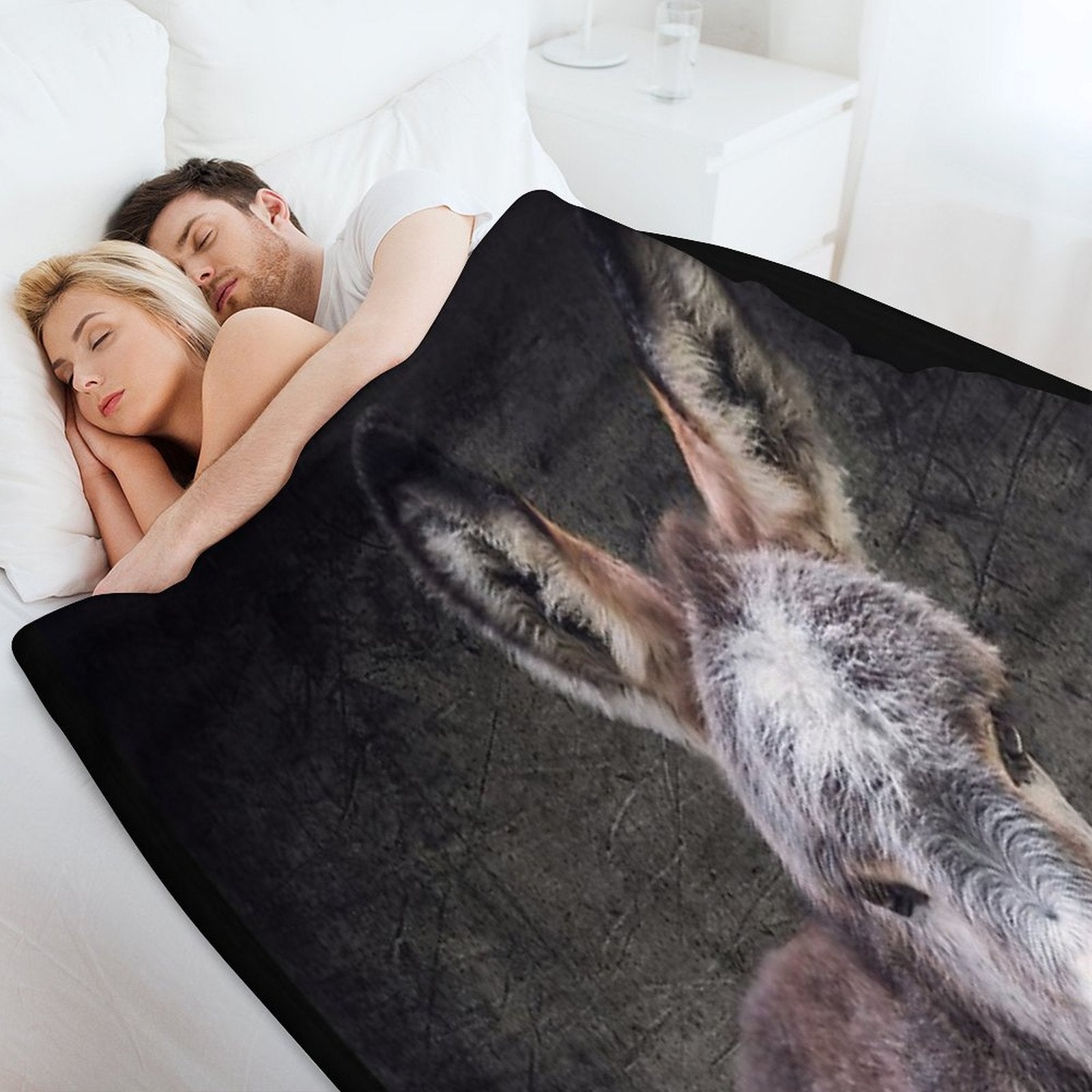 Donkey Foal Mattheo Plush Throw Blanket