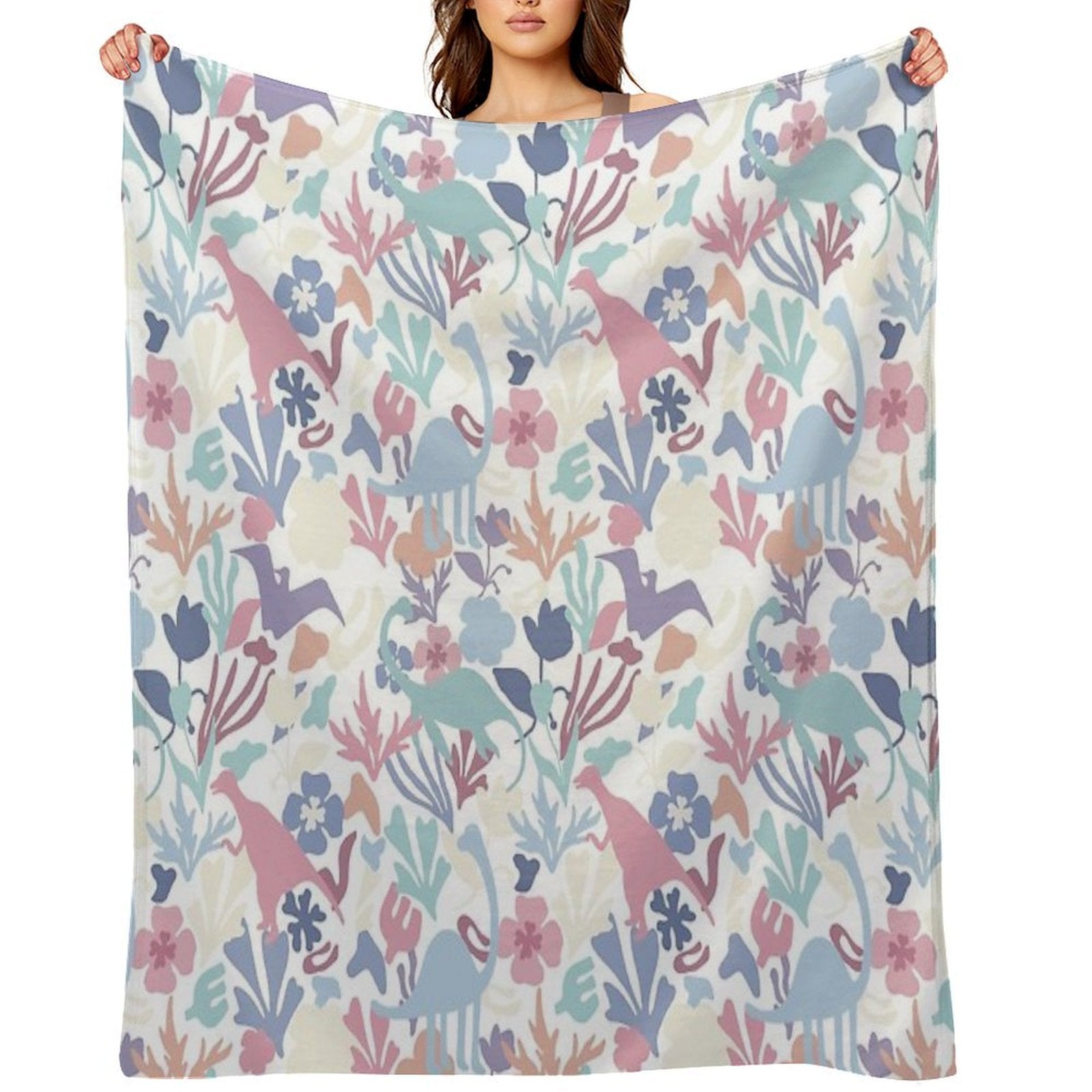 Jurassic Garden Pattern Comfort Throw Blanket