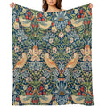 The Strawberry Thieves Pattern Wrinkle-free Throw Blanket