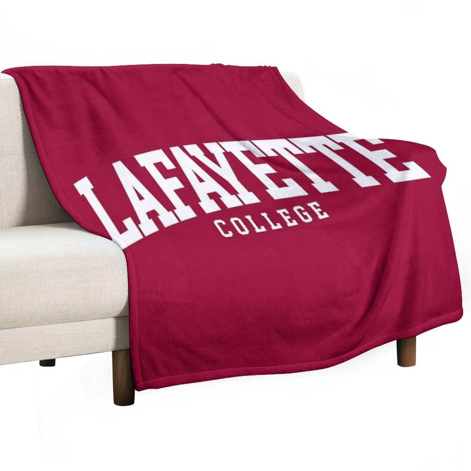 Lafayette - College Font Curved Machine-washable Throw Blanket