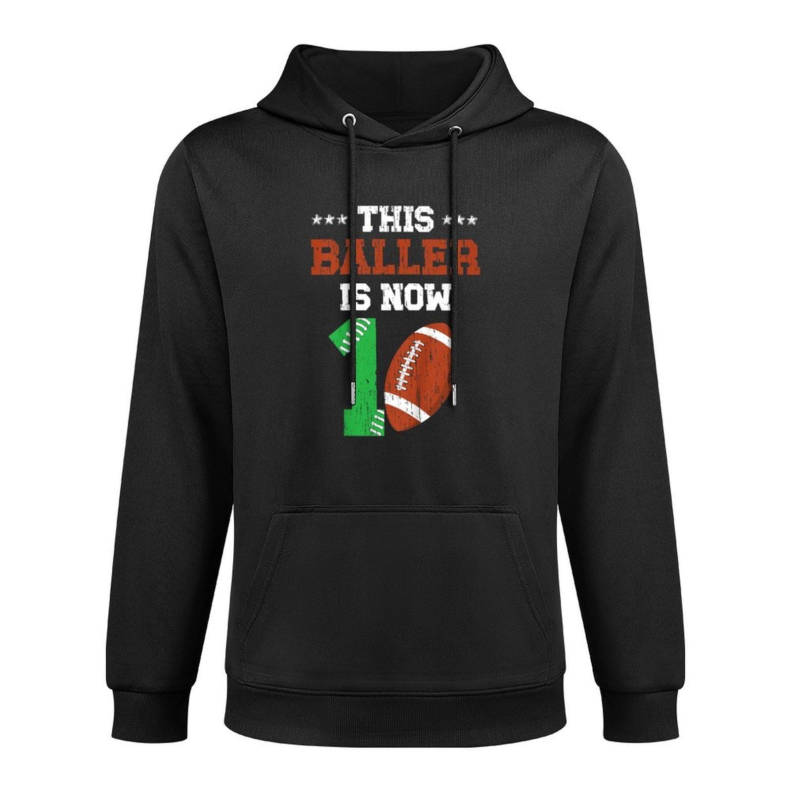 Kids 1st Birthday Party Football Boy One Year Old Football Player Cotton-Polyester Blend Hoodie