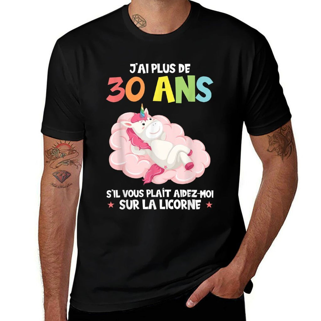 J'ai Plus 30 Ans S'il Vous Plaît 30th Birthday  Heathered Texture T-Shirt