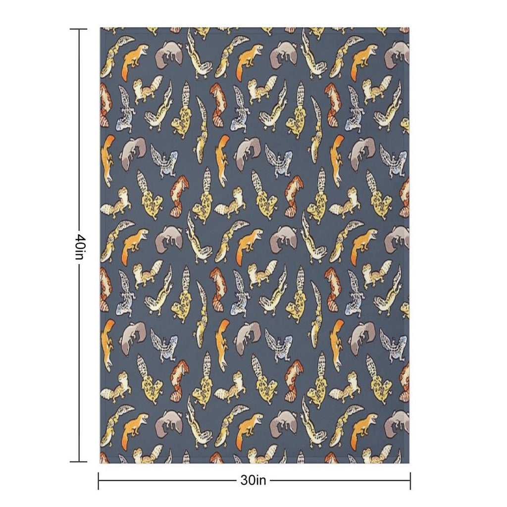 Chub Geckos in Dark Grey Premium Throw Blanket