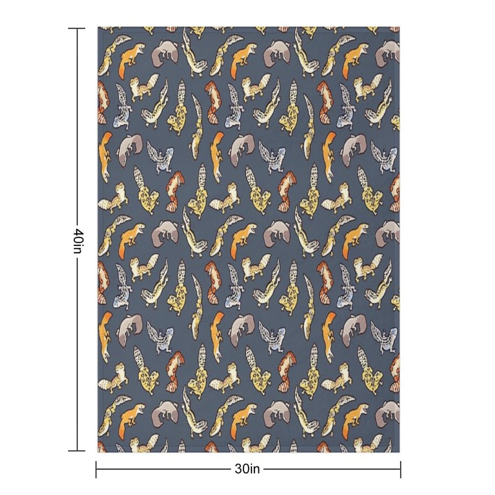 Chub Geckos in Dark Grey Premium Throw Blanket