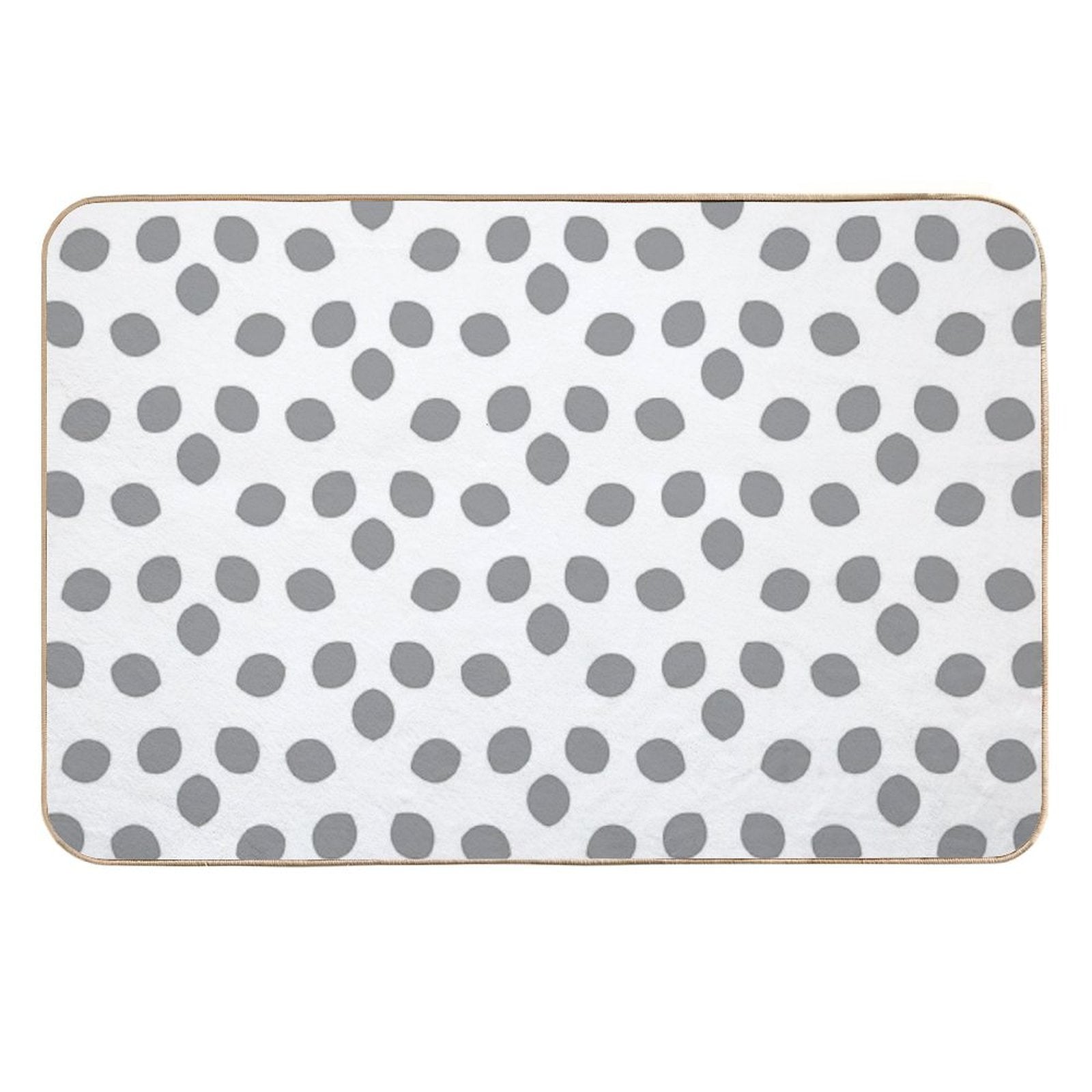 Gray And White Minimal Shape Ornamental Pattern 2022 Trending Color - Hue - Shade - Colour Pantone Ultimate Gray 17-5104  High-Traffic Bath Mat