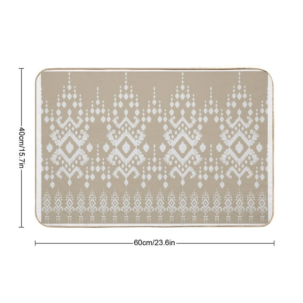 Ikat Ethnic Seamless Pattern  Rapid-Drying Bath Mat