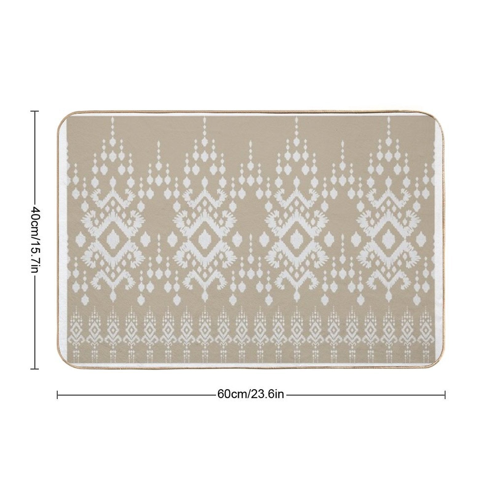 Ikat Ethnic Seamless Pattern  Rapid-Drying Bath Mat