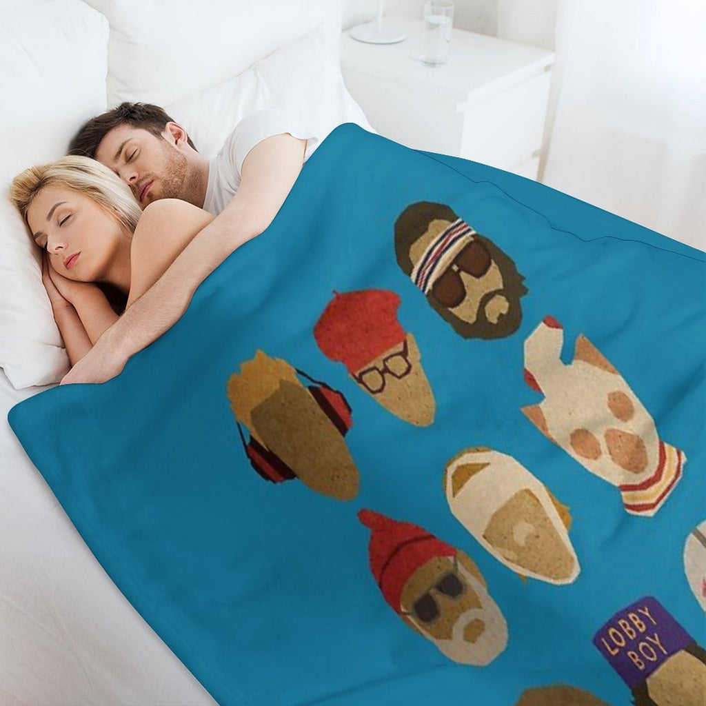 Wes Anderson's Hats Versatility Throw Blanket