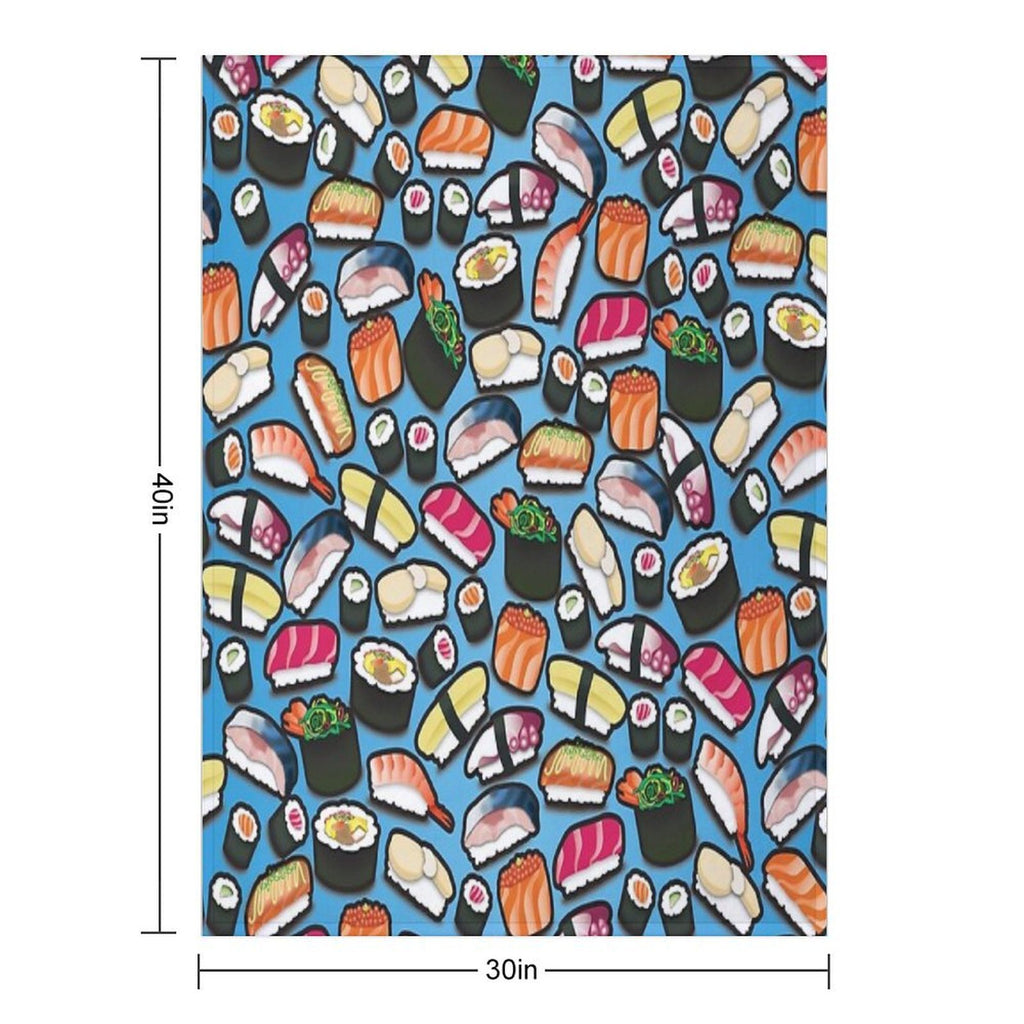 Blue Sushi All-season Throw Blanket
