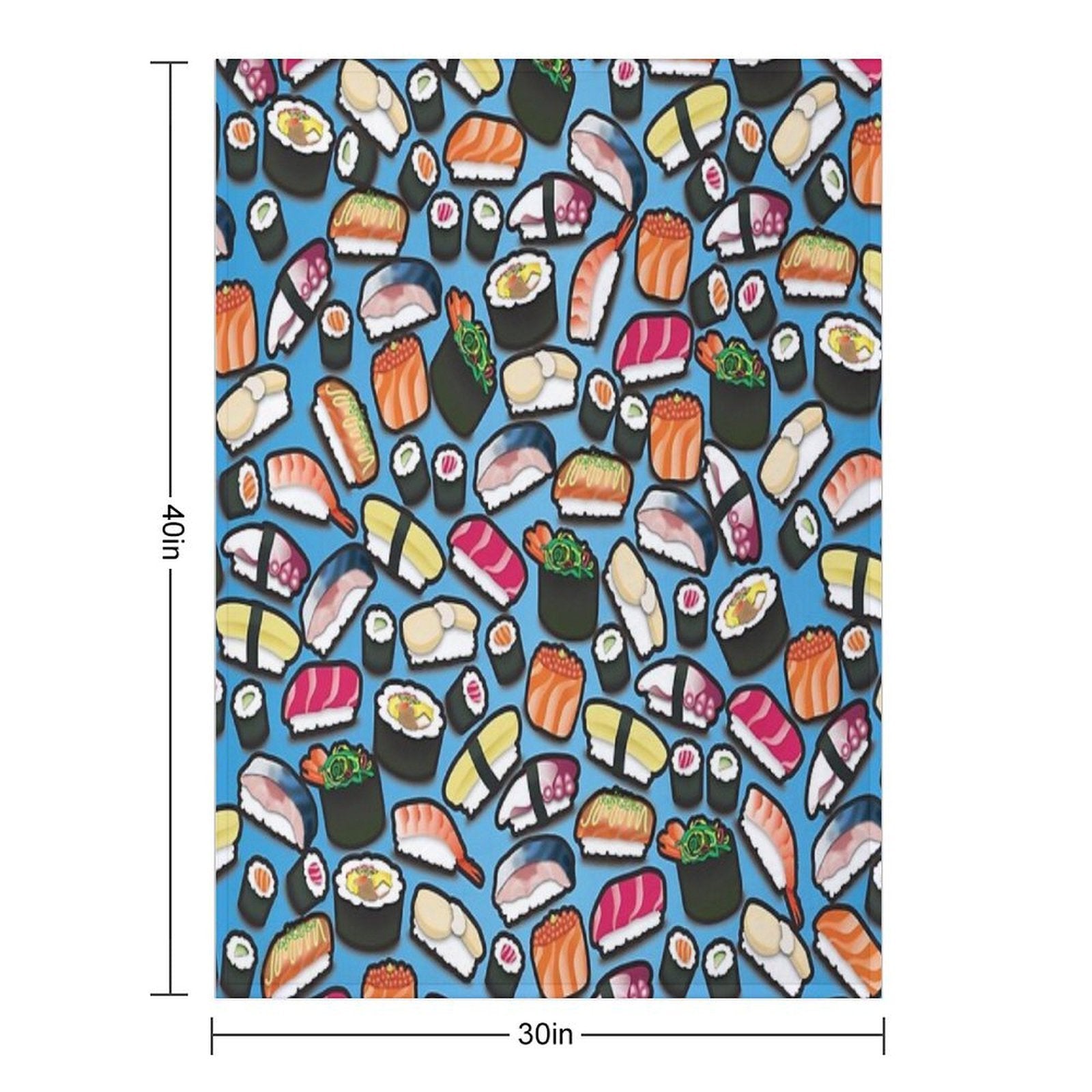 Blue Sushi All-season Throw Blanket