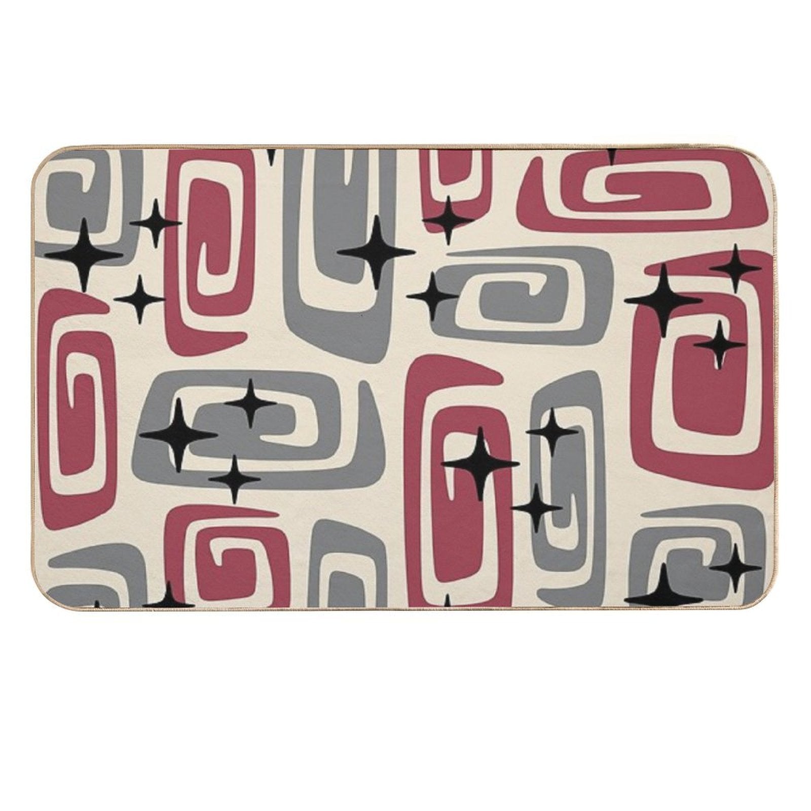 Retro Mid Century Modern Abstract 549  Absorbent Bath Mat