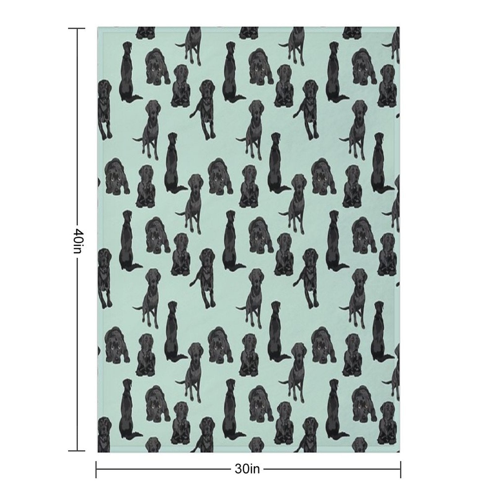 Black Labrador Travel-friendly Throw Blanket