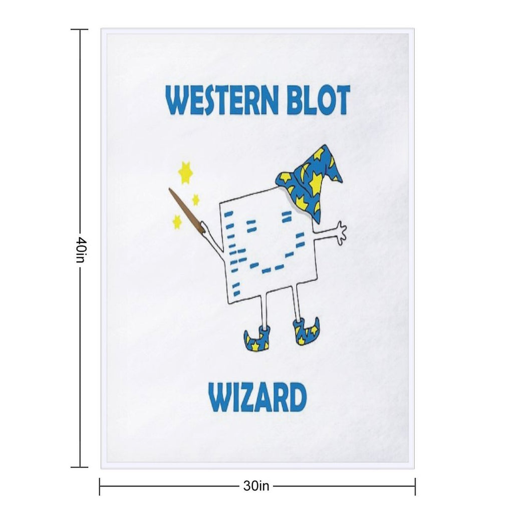 Western Blot Wizard, He Loves Cell Biology! Anti-pilling Throw Blanket