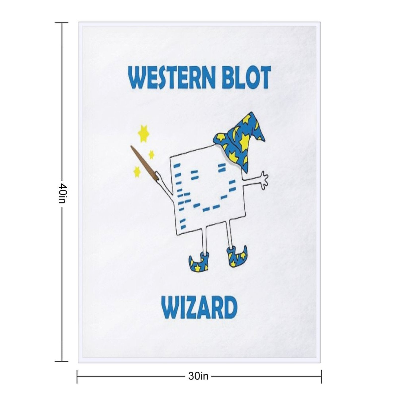 Western Blot Wizard, He Loves Cell Biology! Anti-pilling Throw Blanket