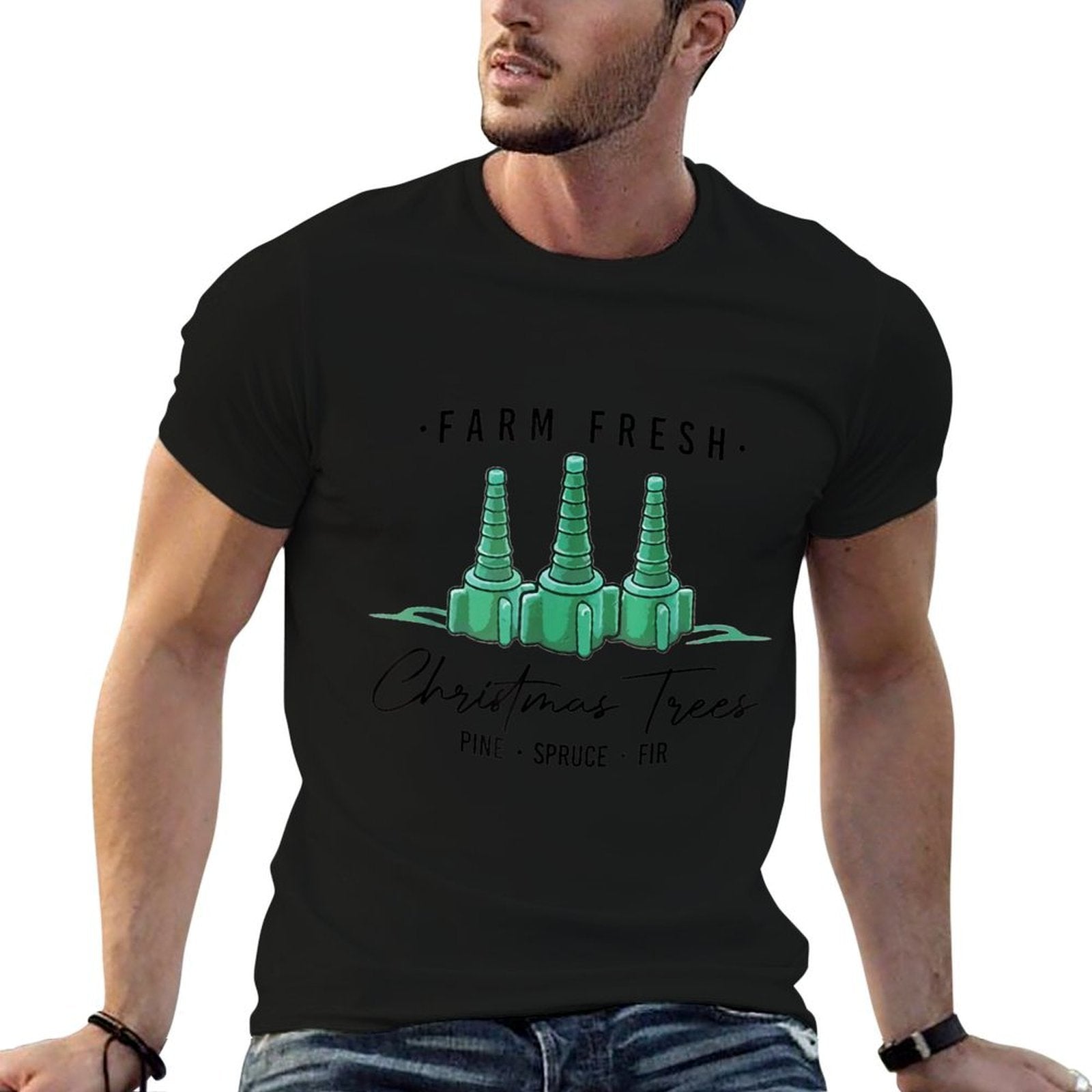 Respiratory Therapist Nurse Farm Fresh Christmas Trees  Easy-care T-Shirt