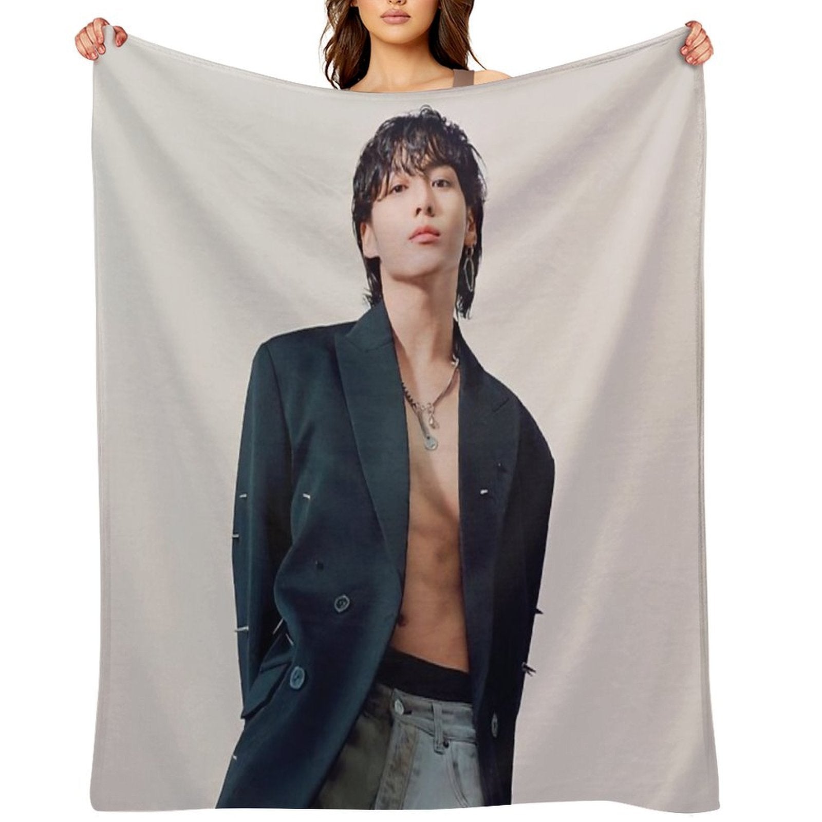 Bts Jungkook Velvety-soft Throw Blanket
