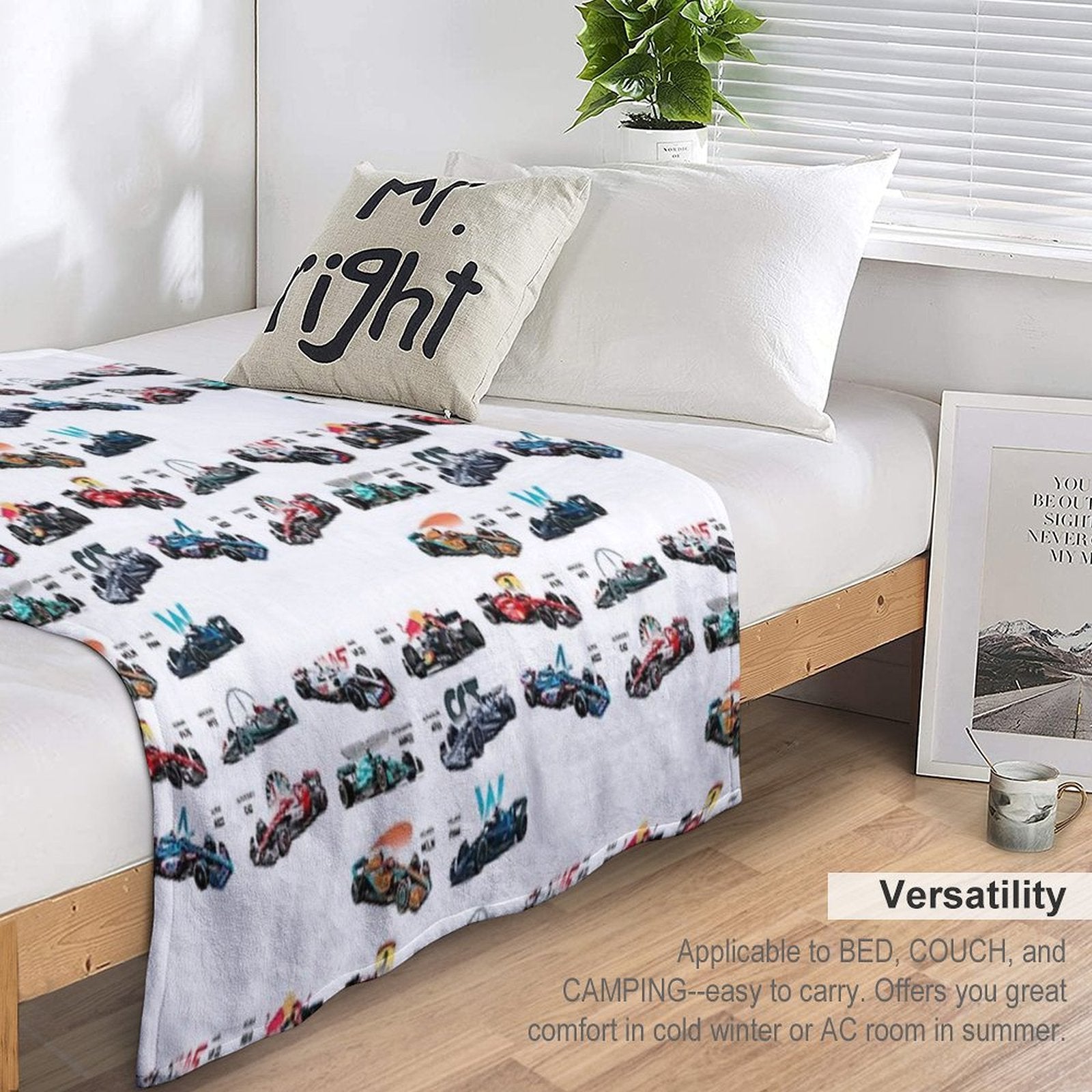 F1 All Cars 2022 Shrink-resistant Throw Blanket