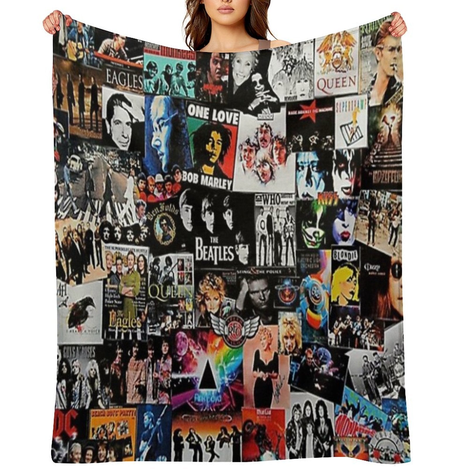 Rock Collage Shrink-resistant Throw Blanket