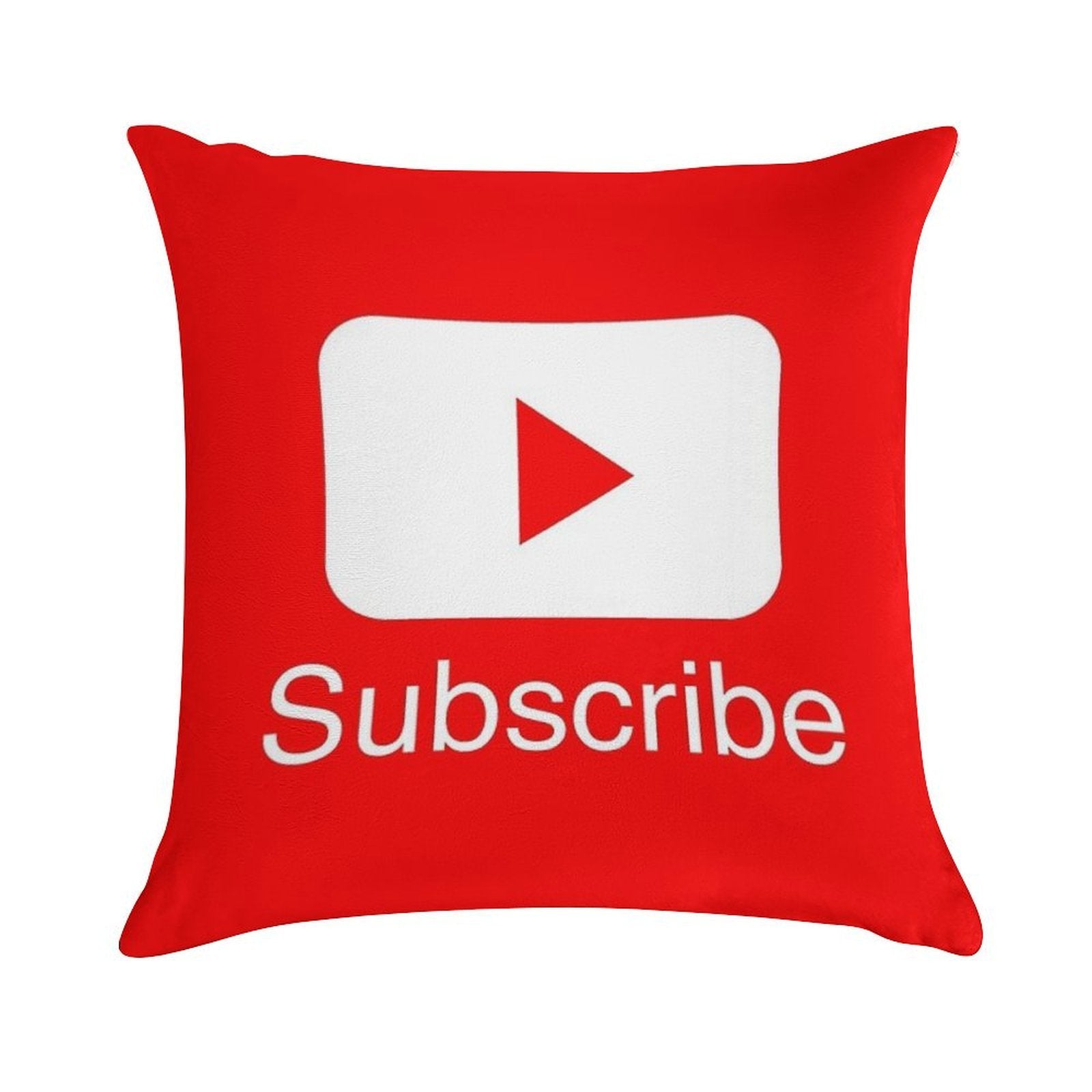 You Tube Subscribe Play Button Videos VLoggers Live Stream Soft Bedroom Essential Throw Pillow