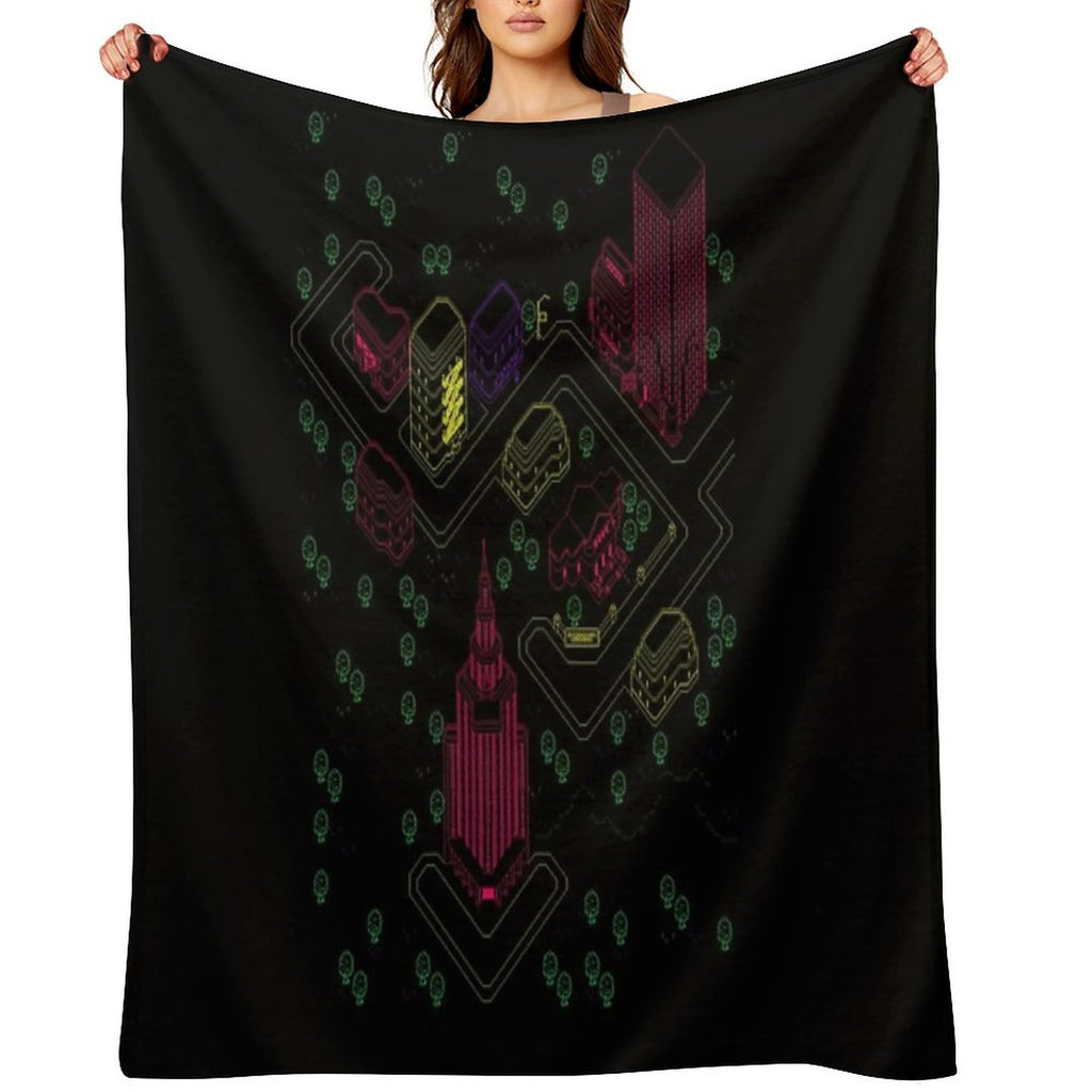 Earthbound - Moonside Full Map Gift-ready Throw Blanket