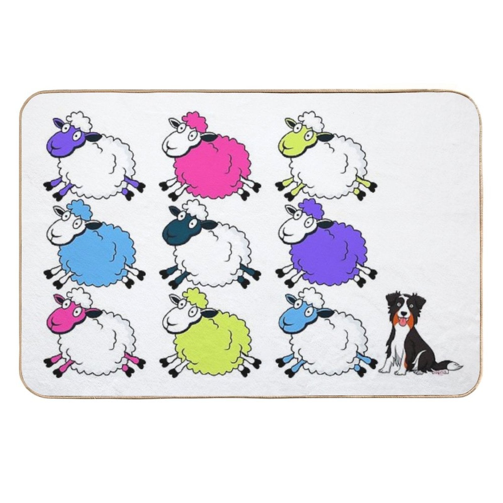 Unique Sheep  Pet-Safe Bath Mat