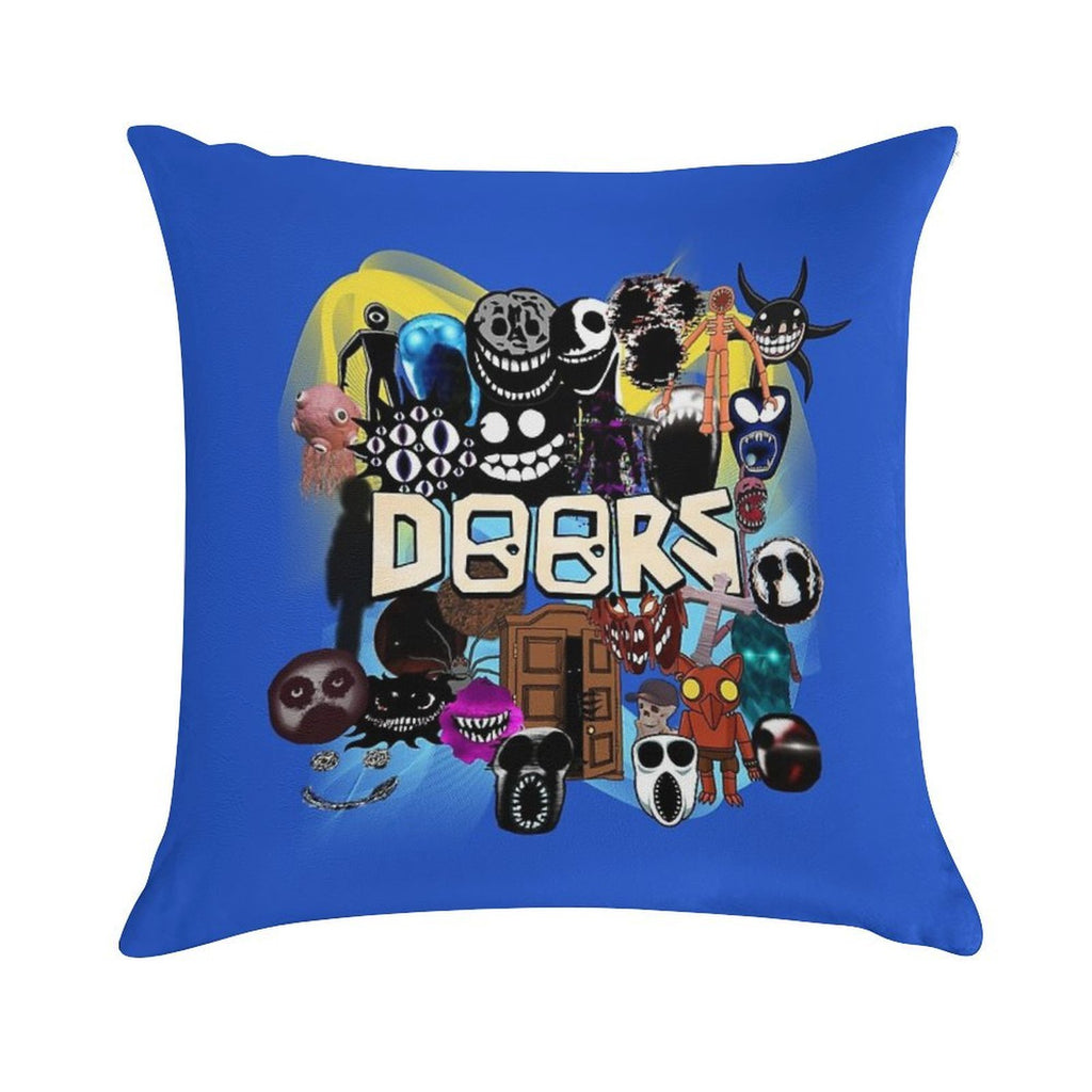 Doors All The Entities New Doors Game Update Soft Reinforced Edging Throw Pillow