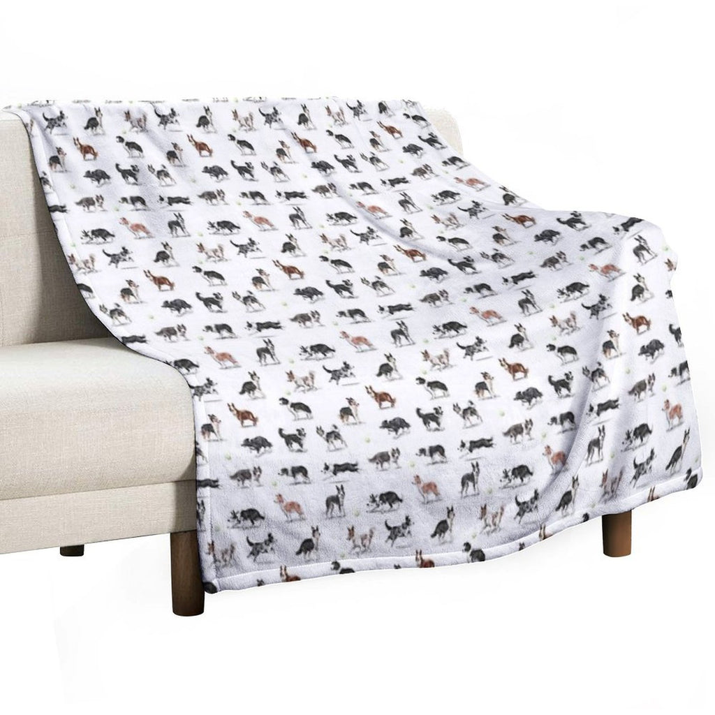Border Collies Shrink-resistant Throw Blanket
