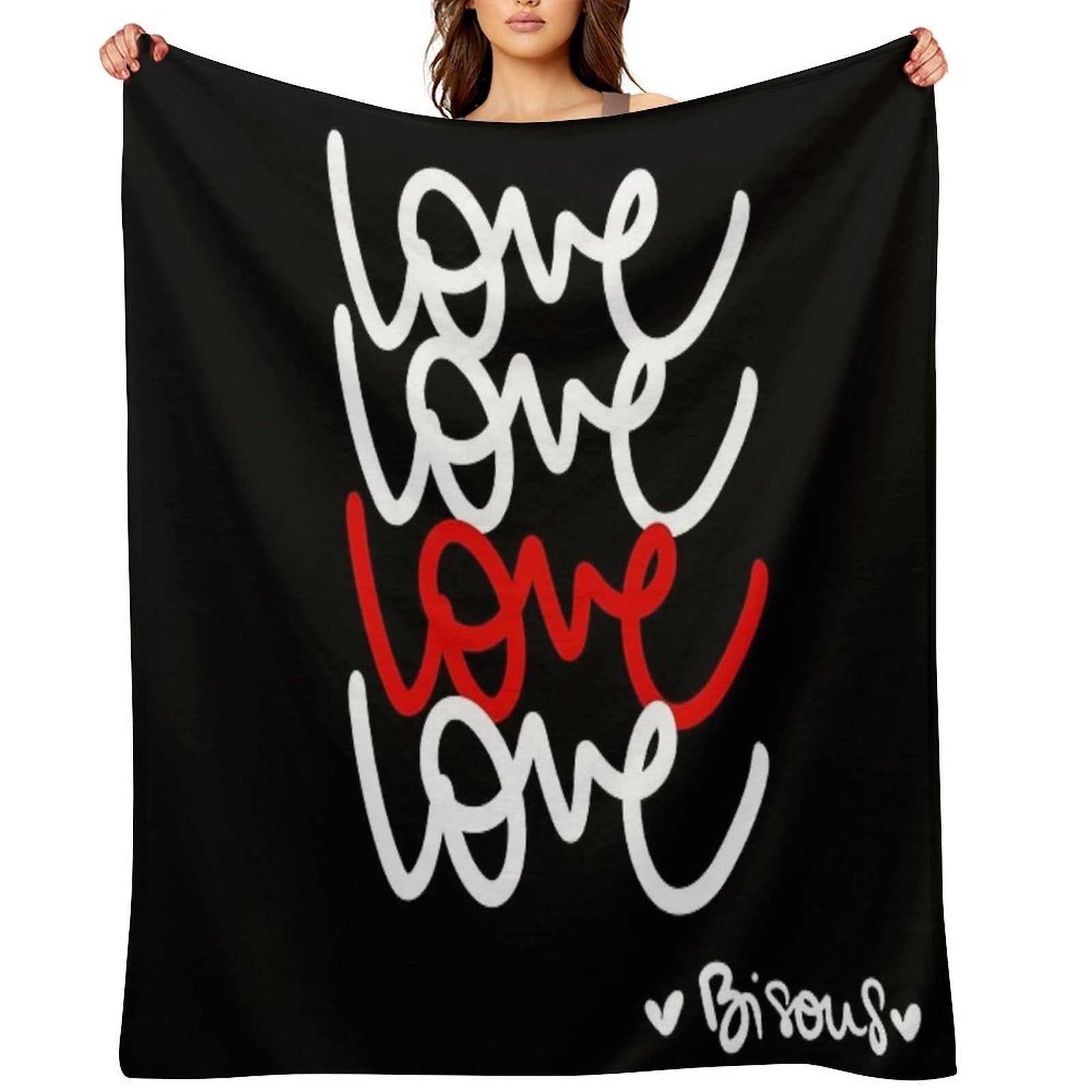 Love Love Love Kisses Eco-conscious Throw Blanket