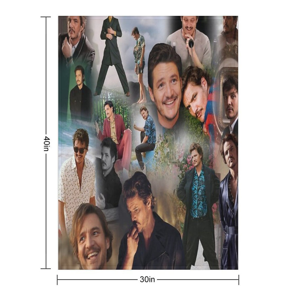 Pedro Pascal Premium Throw Blanket