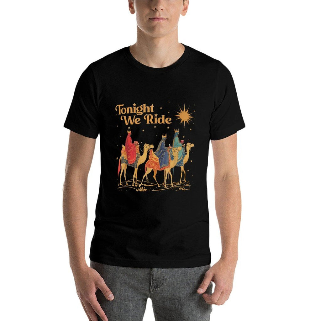 Retro Tonight We Christian Ride Christmas Christian Quote  Versatile T-Shirt