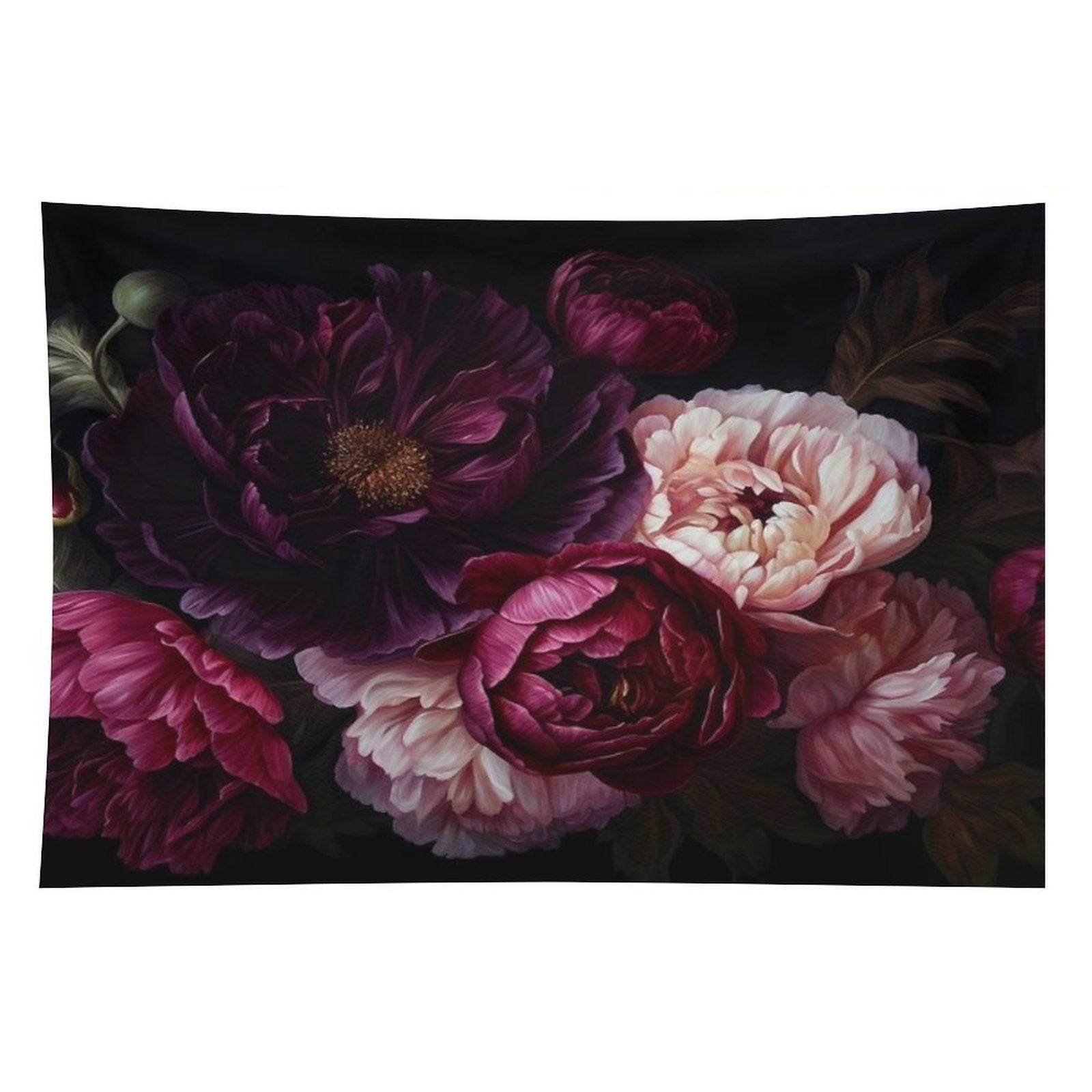 Vintage Moody Floral Baroque Botanical Night Garden Nightgarden Tapestry