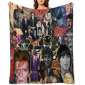 Retro 1990 Rock Band Posters Wrinkle-free Throw Blanket