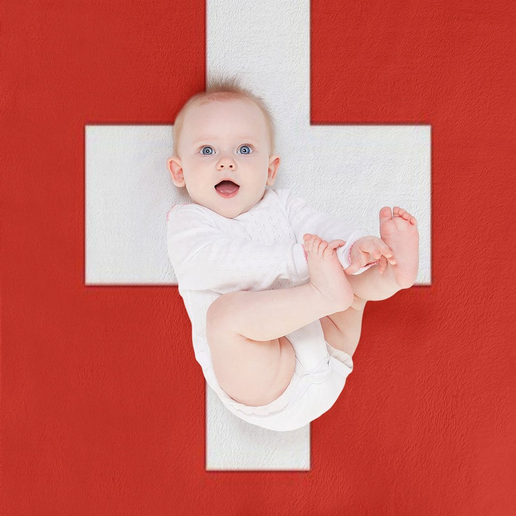 Switzerland National Flag T-Shirt - Swiss Sticker Bedspread Duvet Durable Throw Blanket