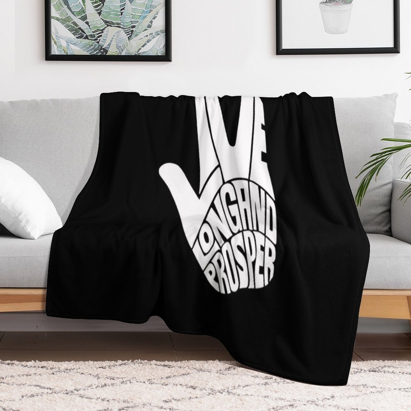 Star Trek Live Long And Prosper White Wrinkle-free Throw Blanket
