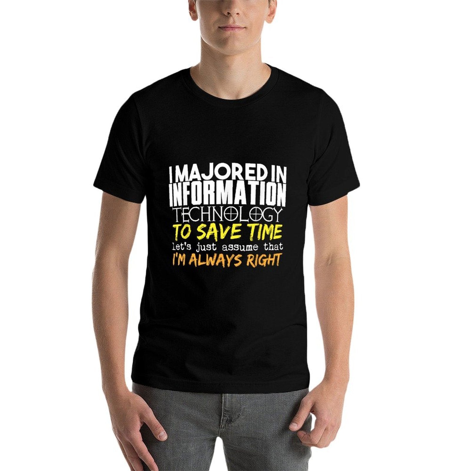 Information Technology Major Gift for Back to School Gift  Tagless Design T-Shirt