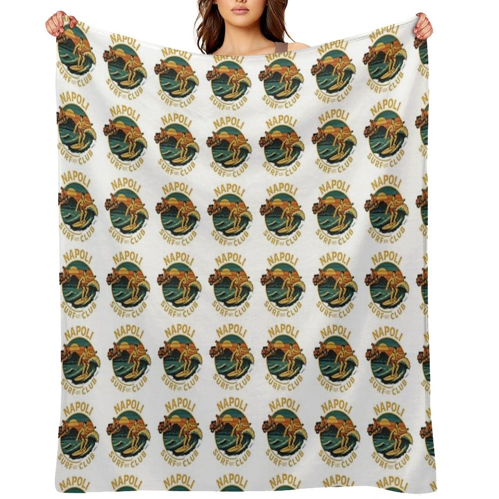 NAPOLI SURF CLUB All-season Throw Blanket